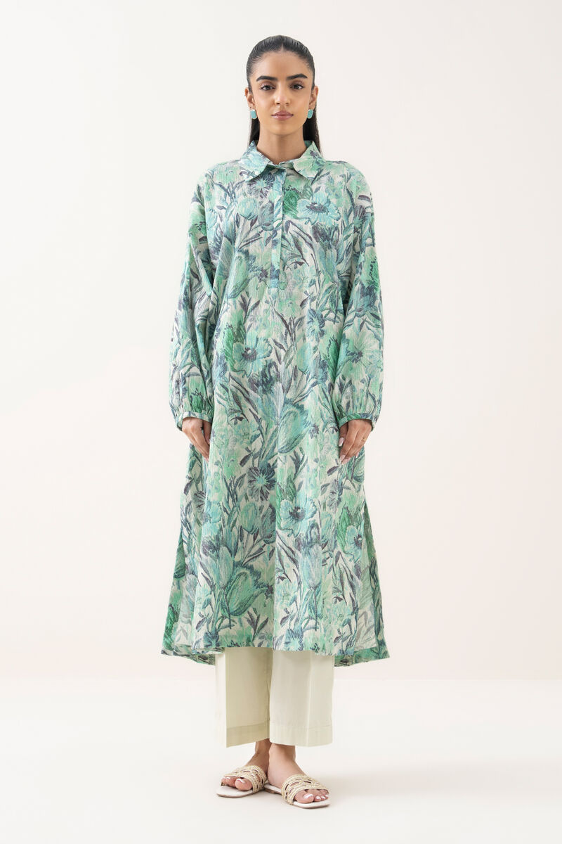 Printed Seersucker Shirt