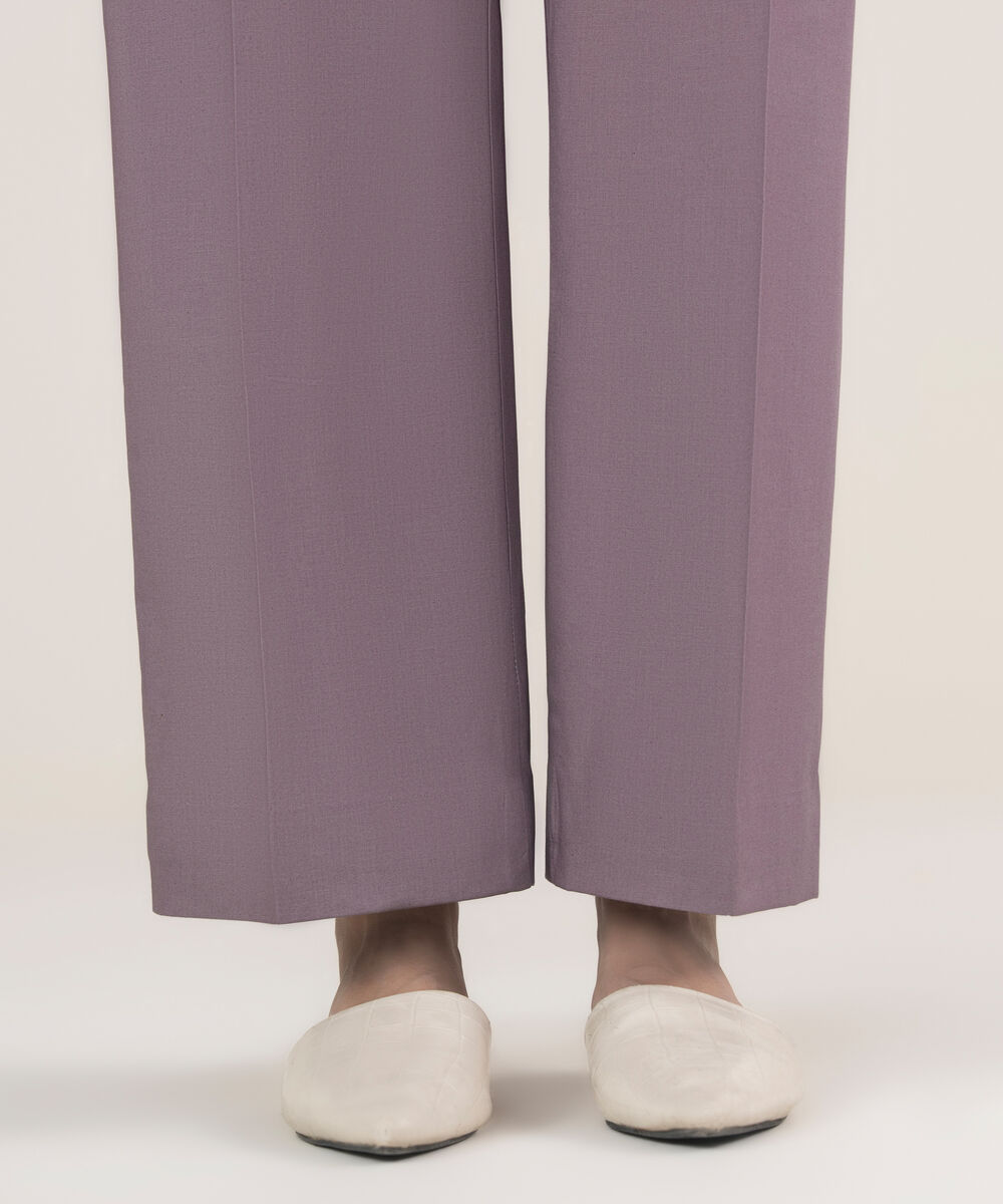 Women's Unstitched Cotton Printed Pink Trousers Fabric