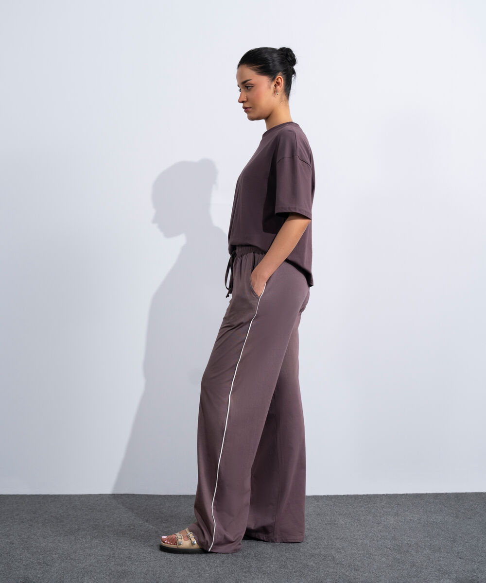 Women's Western Brown Pull-On Supima Trousers