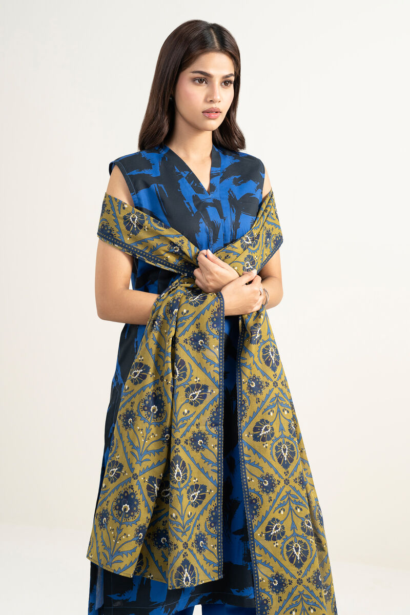 3 Piece - Printed Cambric Suit