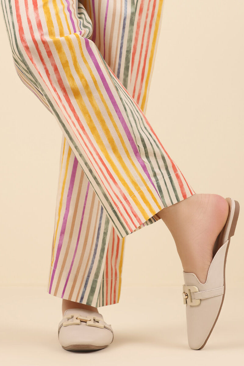 Printed Cambric Straight Pants