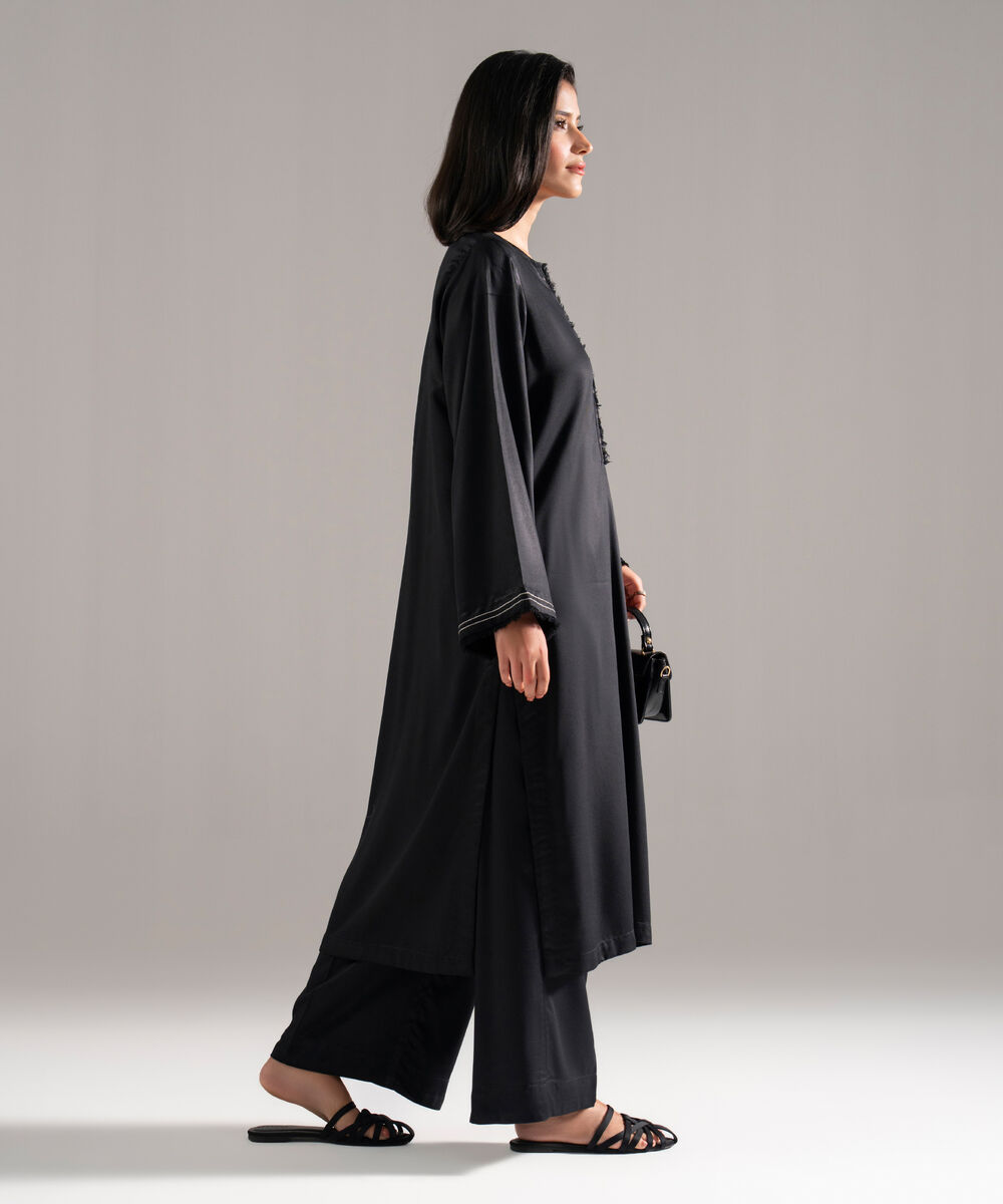 Women's RTW Bedford Solid Black 2 Piece Suit