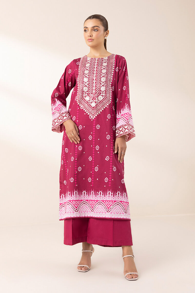 Embroidered Cotton Satin Shirt