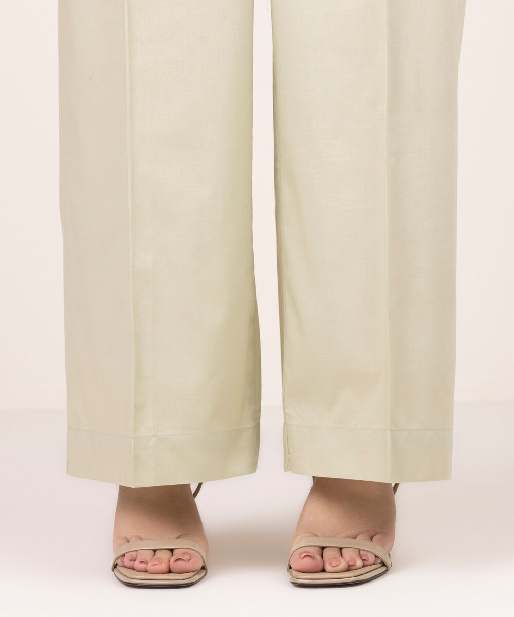 Women's RTW Cambric Solid Green Culottes