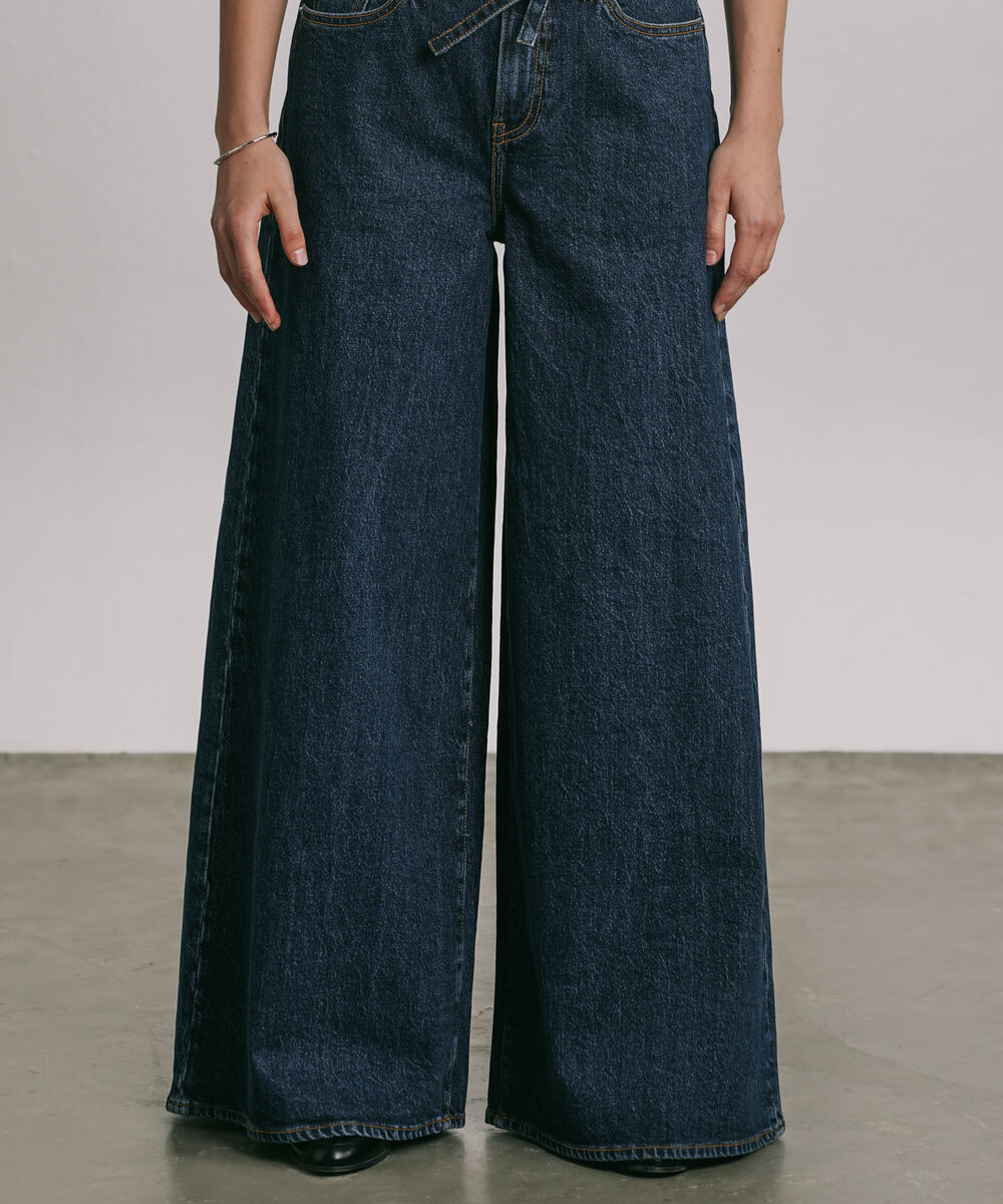 Women's Western Wear Blue Baggy Loose Jeans