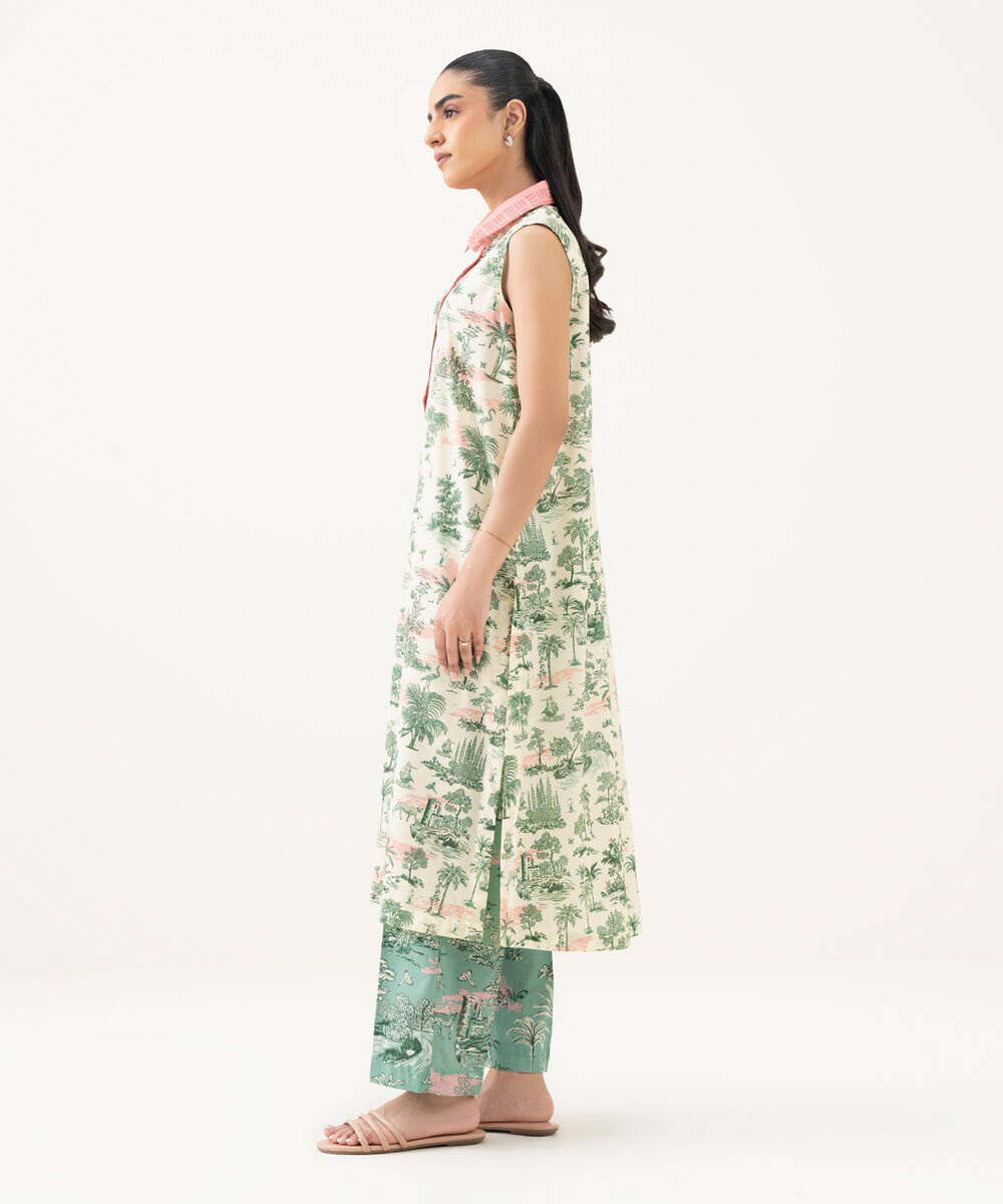 Women's RTW Lawn Printed Multi Straight Shirt