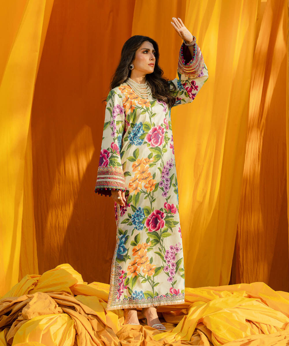 Unstitched Women's Multi Lawn Shirt Trousers