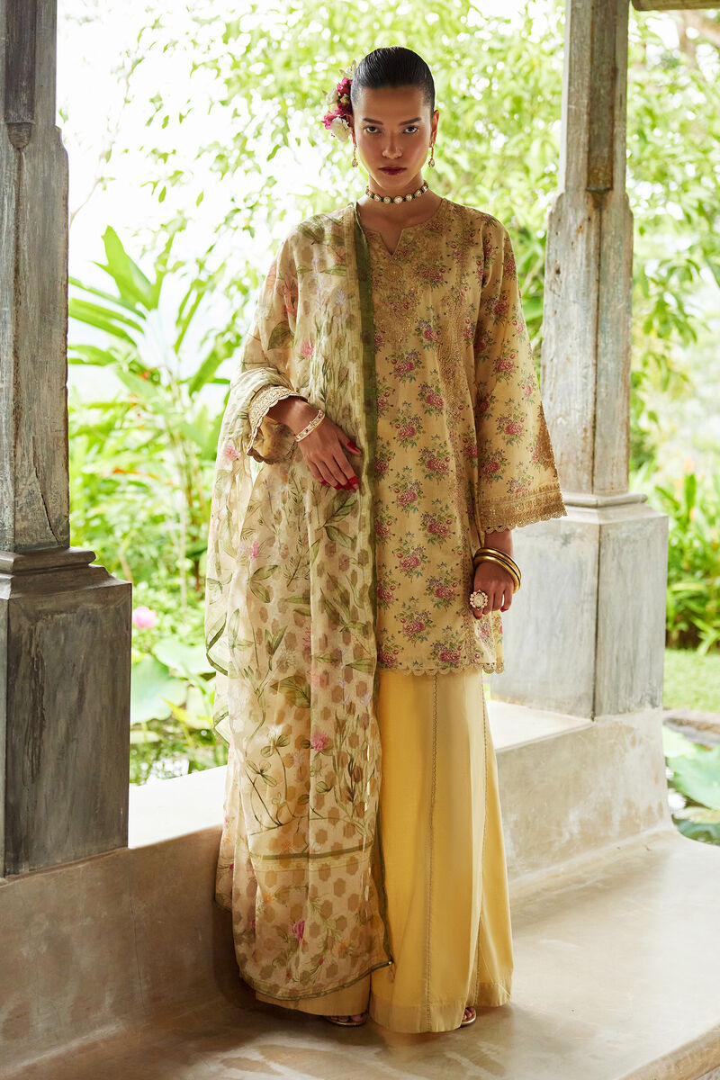 3 Piece - Embroidered Zari Lawn Suit