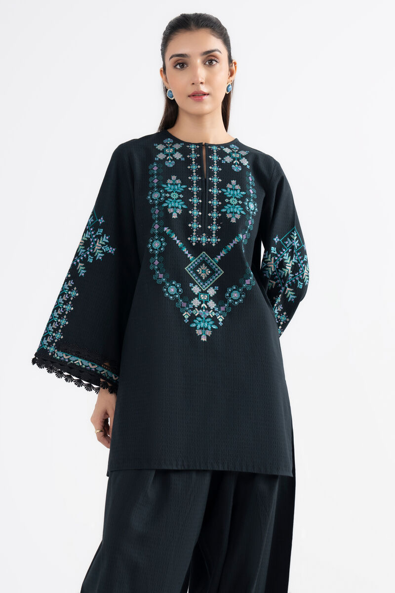 2 Piece - Embroidered Dobby Suit