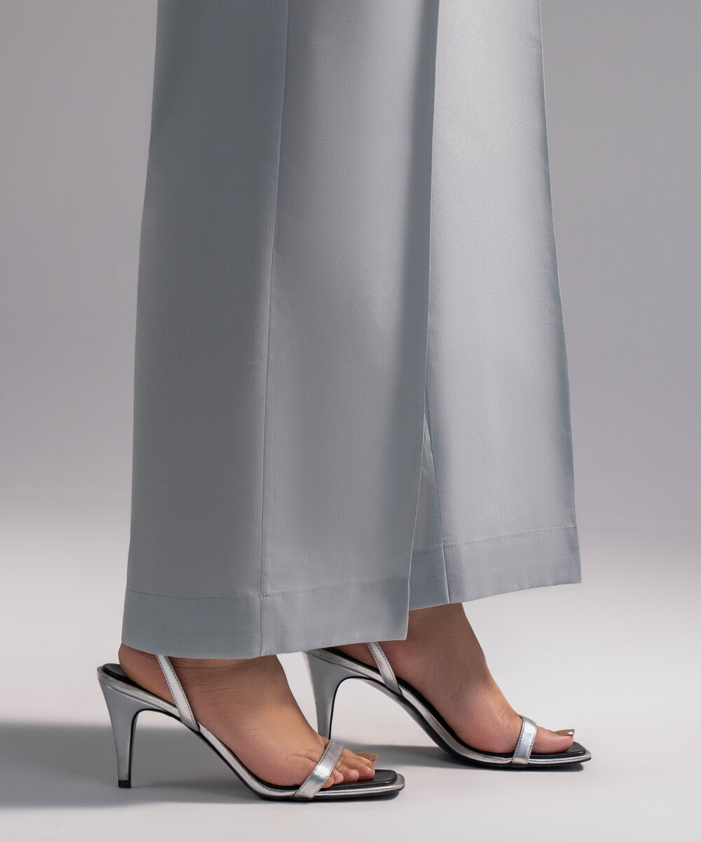Women's RTW Cambric Solid Grey Culottes