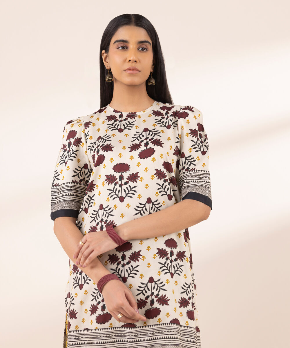 Women's RTW Arabic Lawn Multi Printed A-Line Shirt