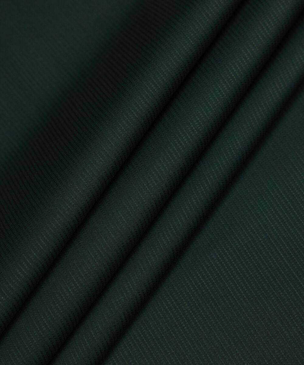 Men's Unstitched Two-Piece Dark Green  Premium Wash & Wear Dobby Suit