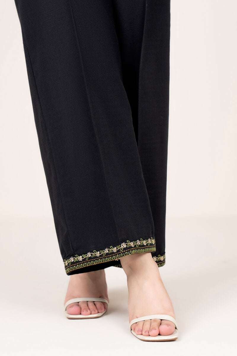 Embroidered Khaddar Flared Pants
