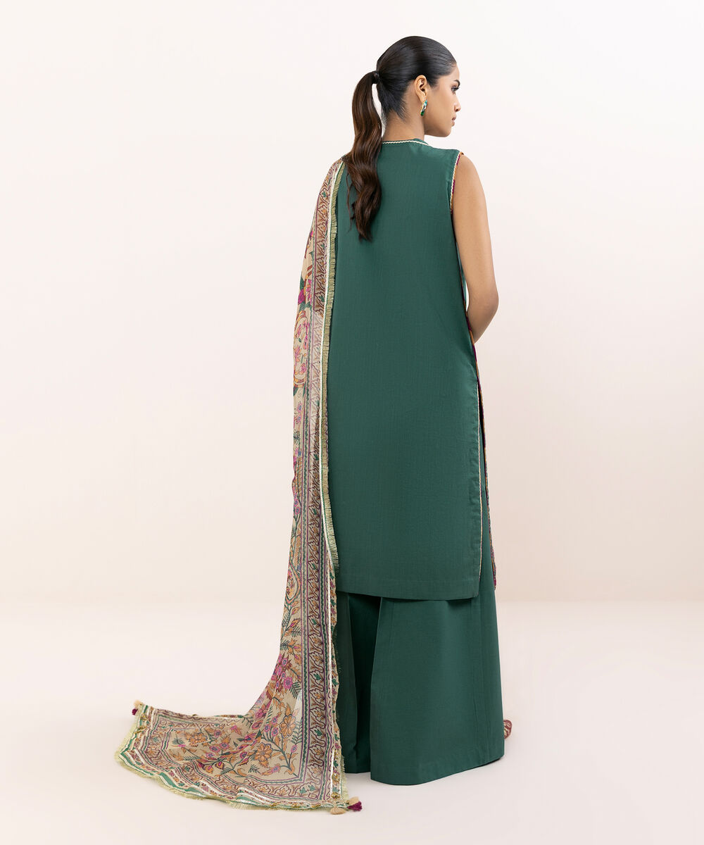 Women's Unstitched Cross Hatch Dyed Three Piece Suit