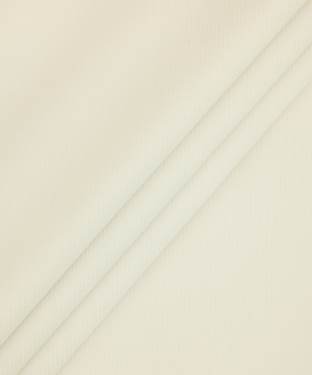 Men's Unstitched 2-Piece Premium Wash & Wear Dobby Off White Suit