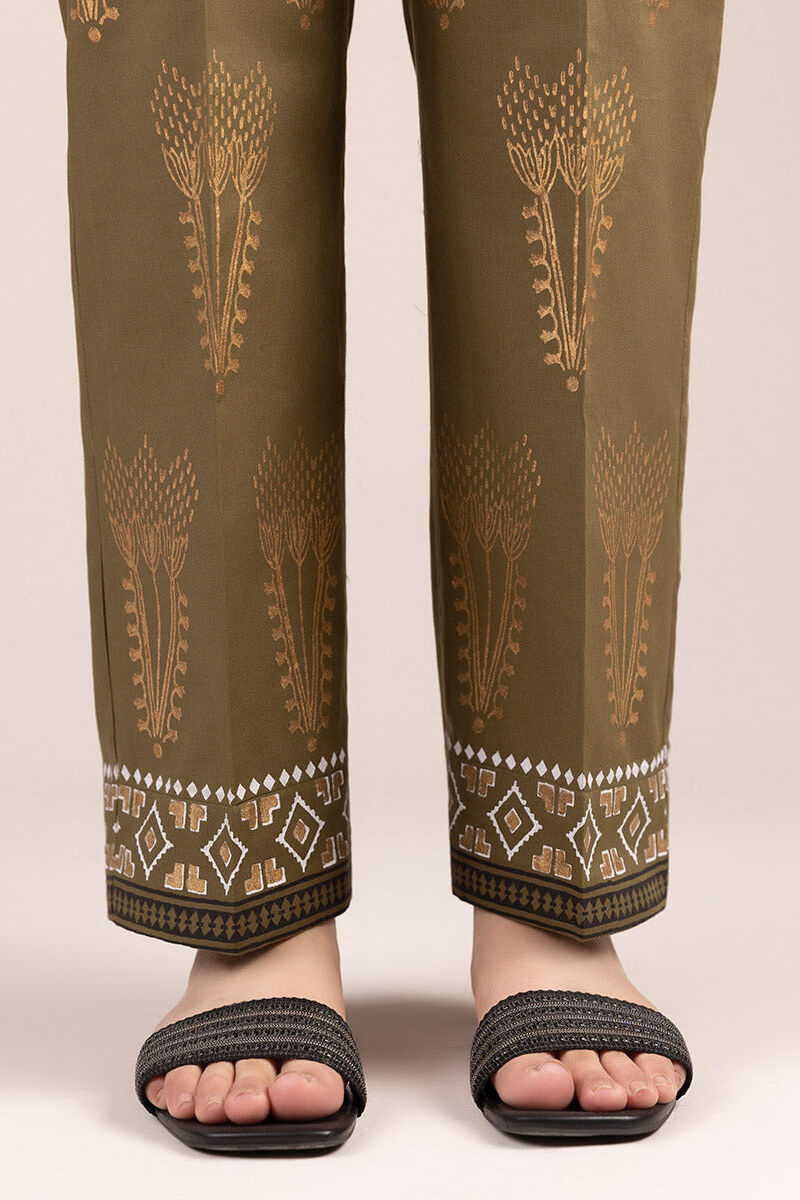 Block Printed Cambric Straight Pants