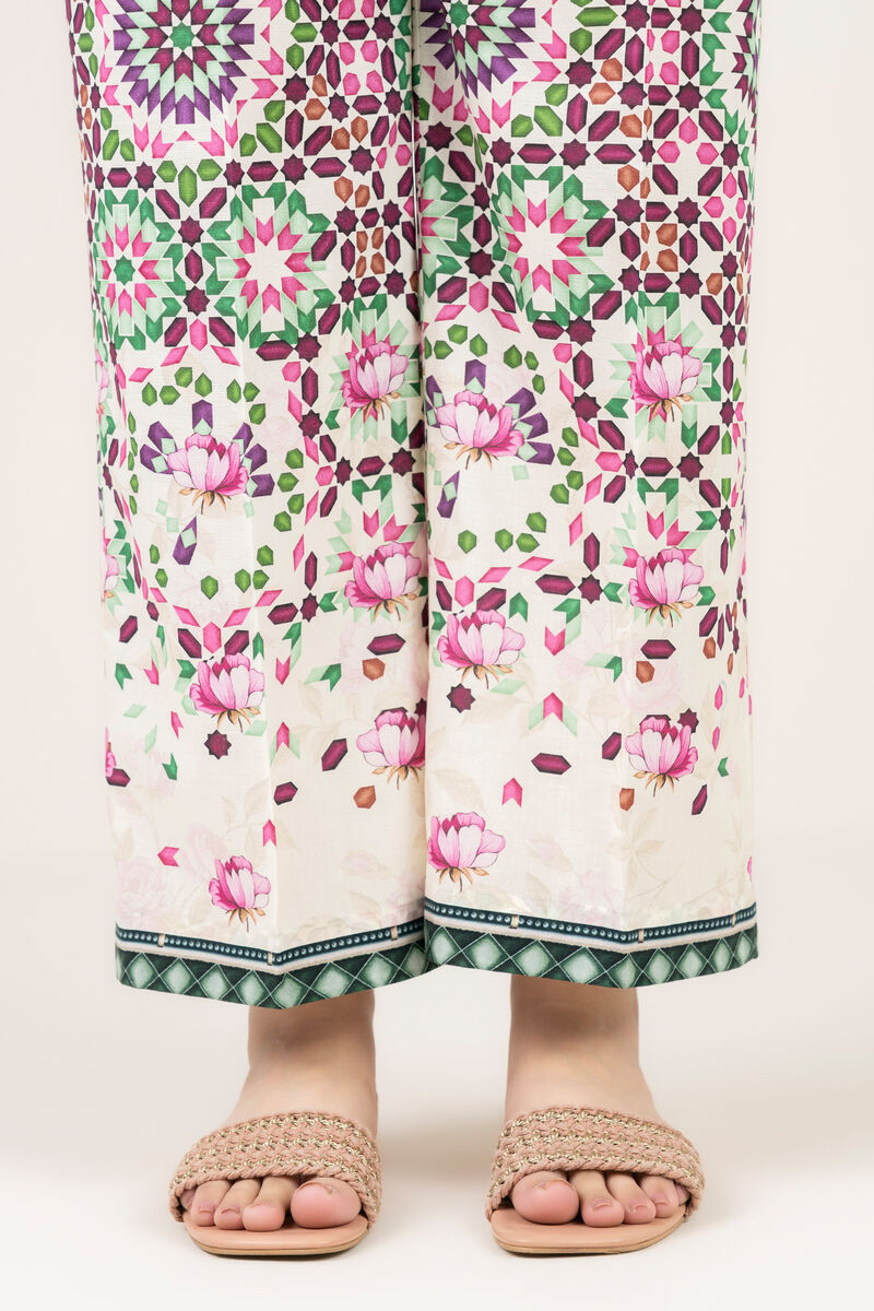 Printed Cambric Straight Pants