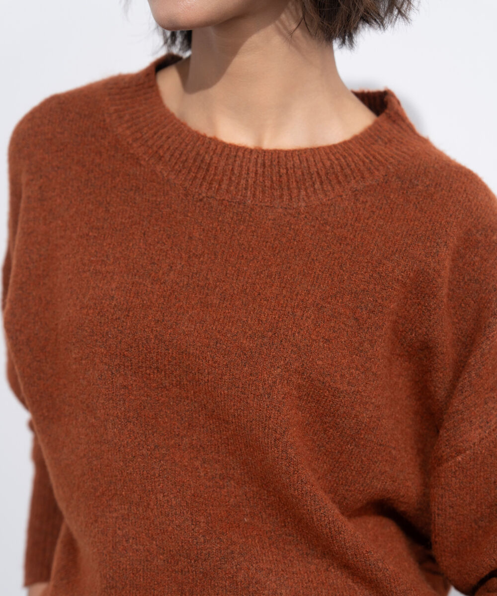 Women's Western Wear Rust Oversized Knit Sweater