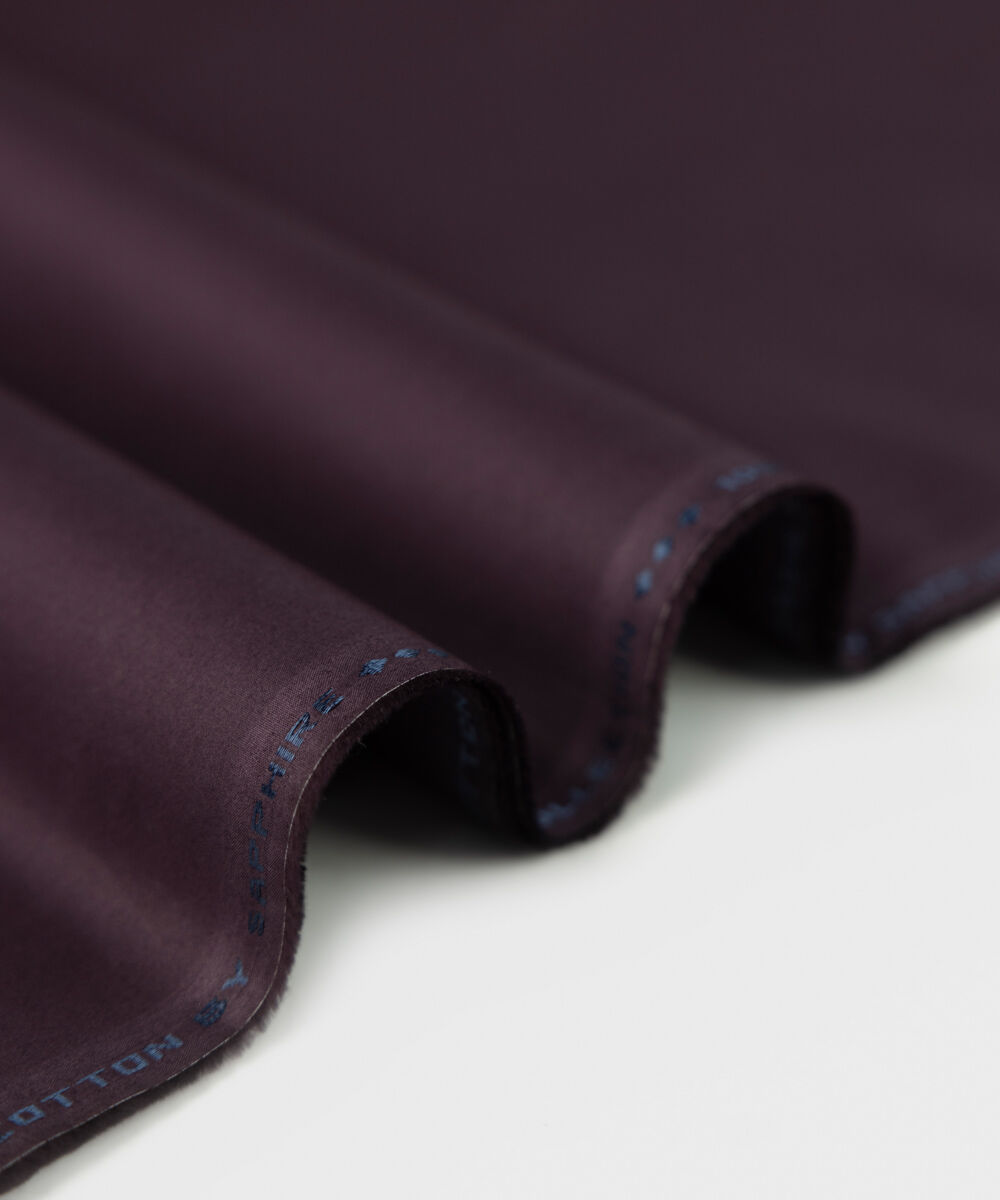 Man - Purple Embroidered Cotton Suit