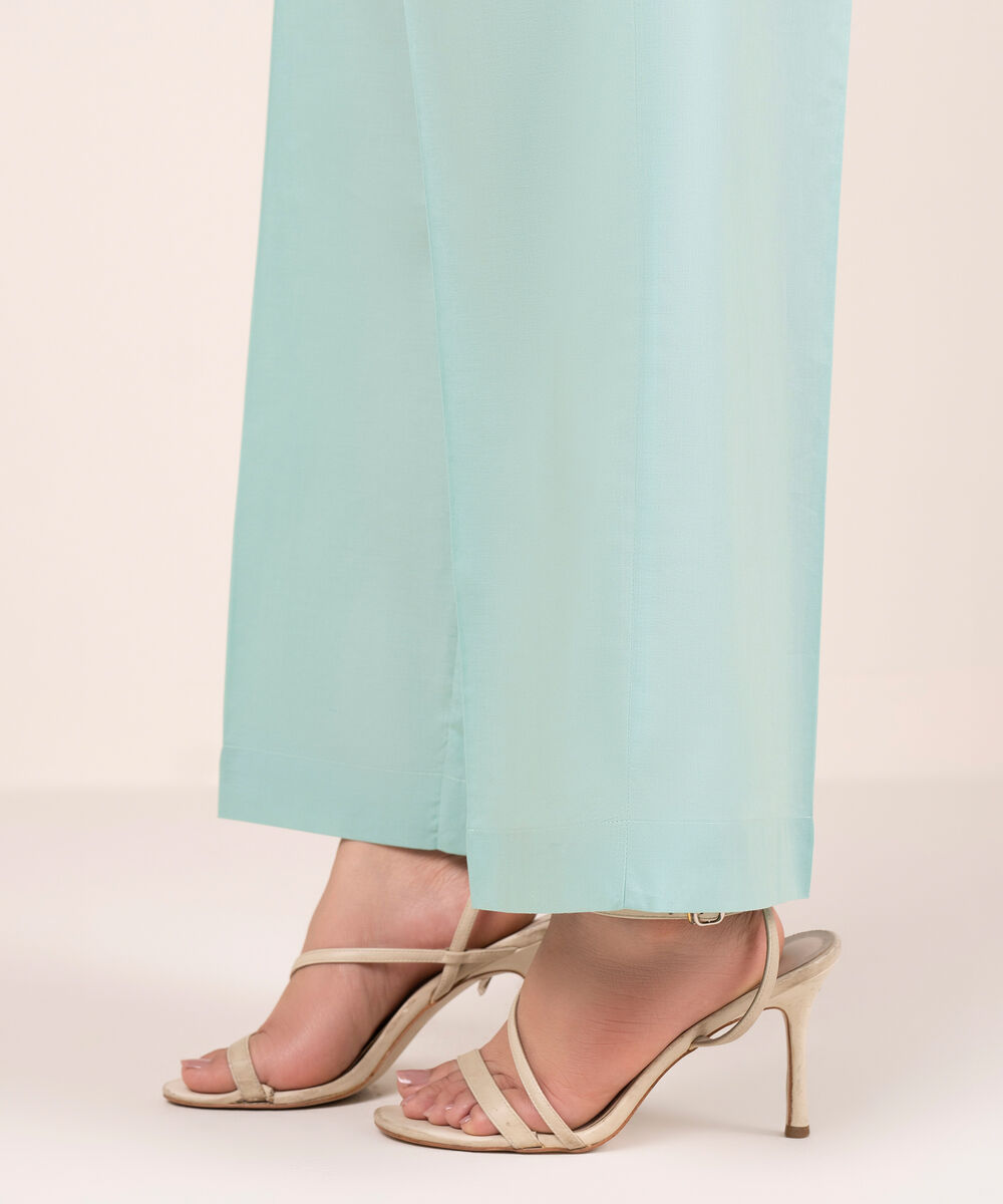 Women's RTW Cambric Solid Green Culottes