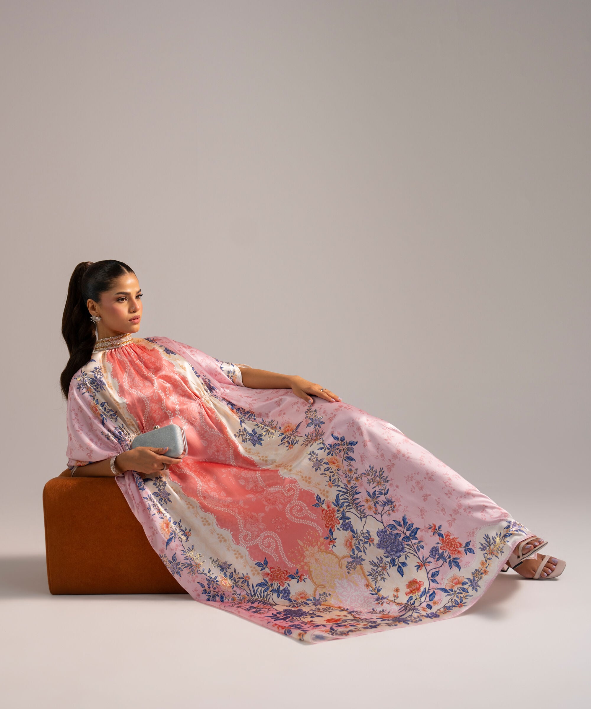 Sapphire - Printed Satin Shirt
