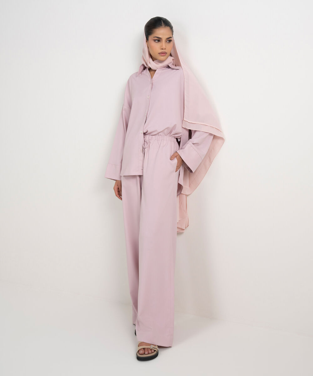 Women's Pink Wide-Leg Pants