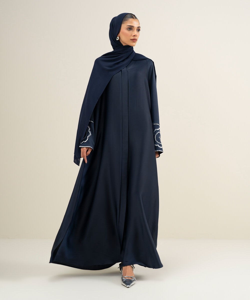 Women's Navy Blue Raglan Abbaya Set
