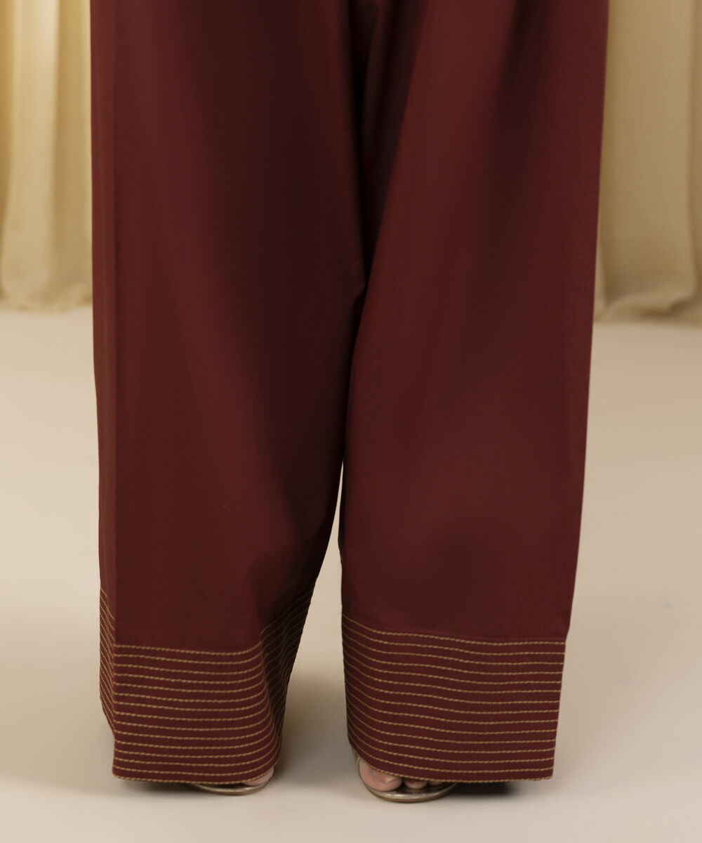 Unstitched Women's Red Extra Weft Jacquard 3 Piece Suit