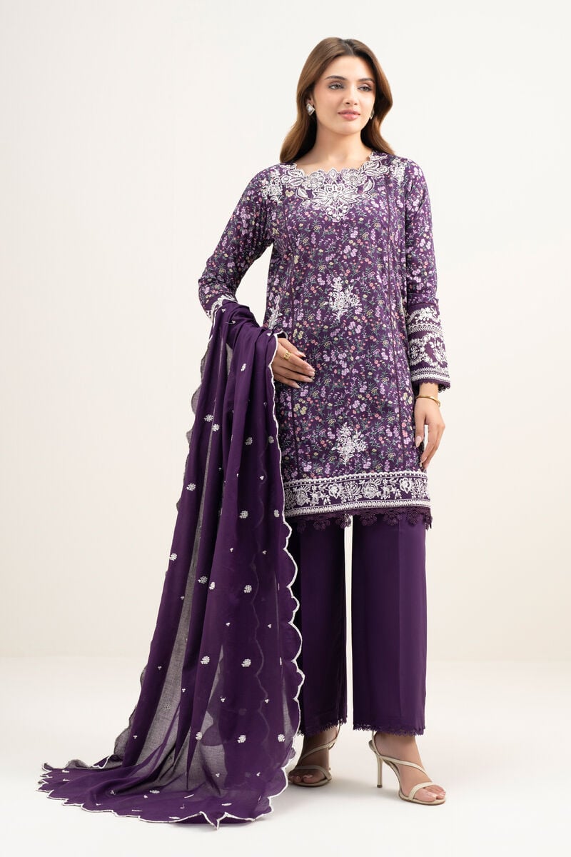 Embroidered Lawn Dupatta