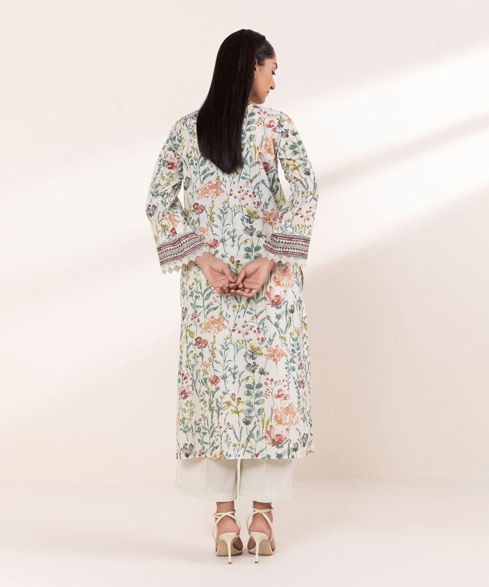 Women's RTW Lawn Multi Printed A-Line Shirt