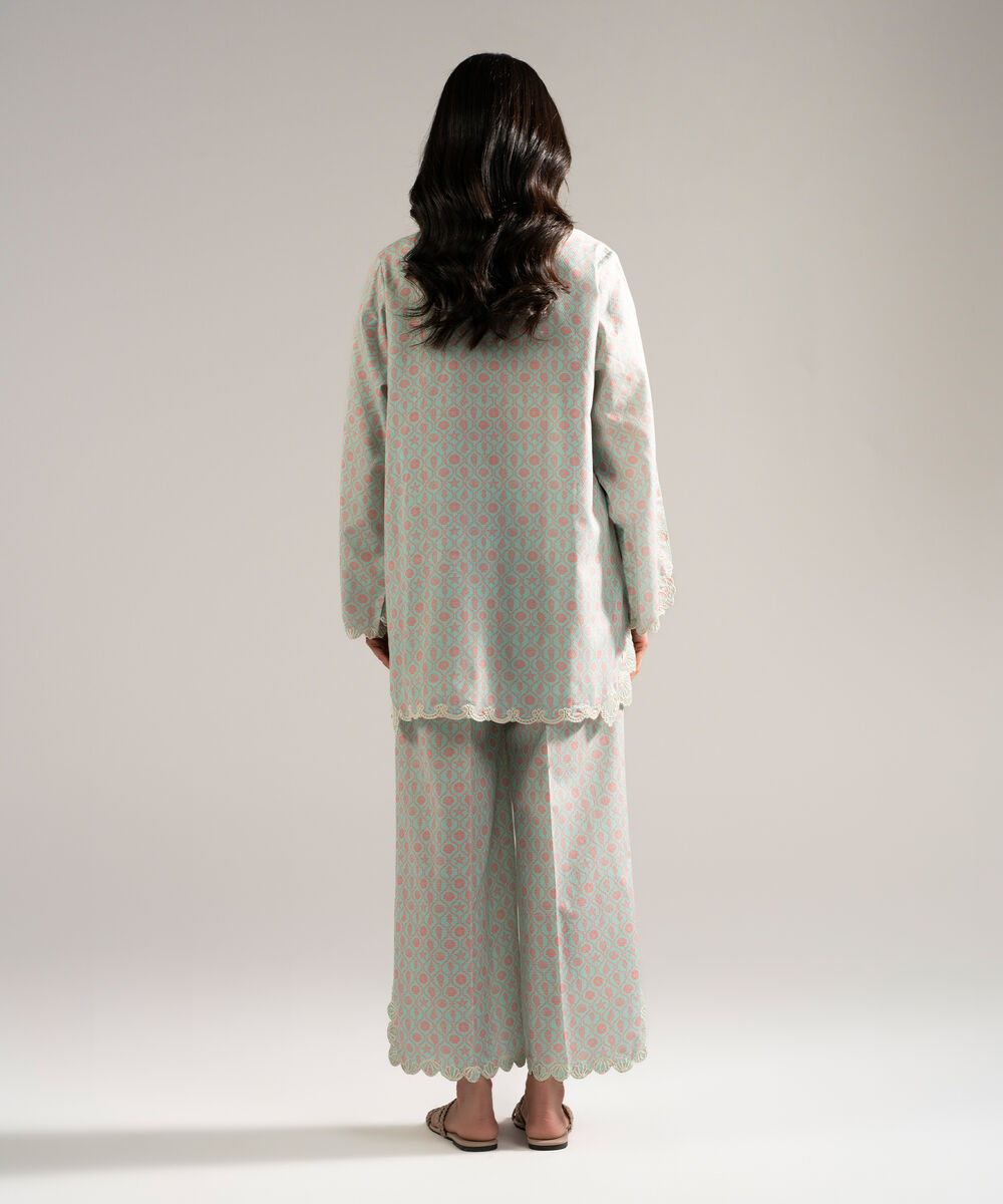 Women's RTW Dobby Embroidered Multi Straight Shirt