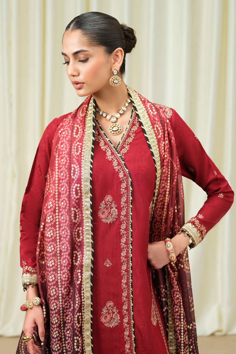3 Piece - Embroidered Jacquard Suit