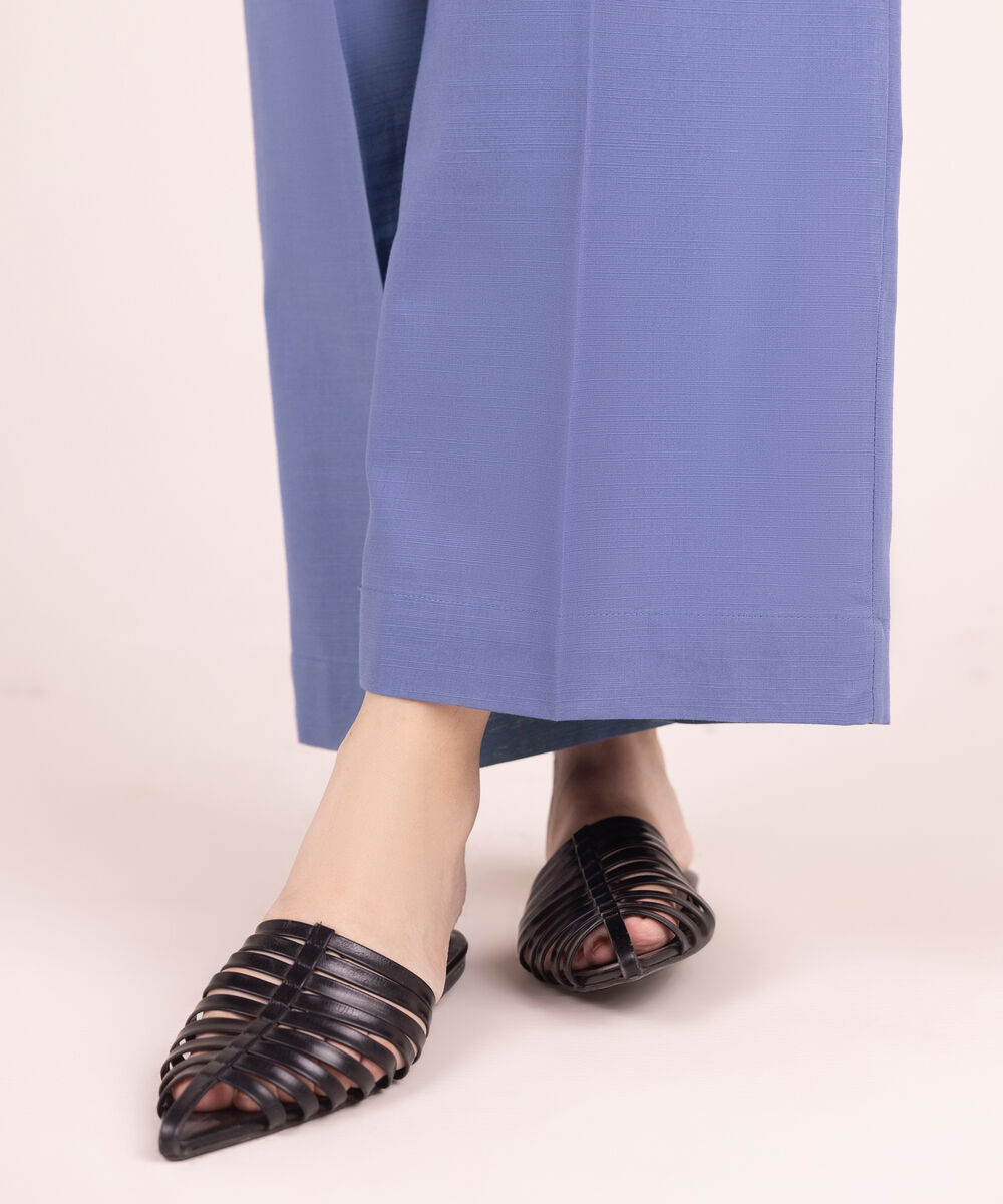 Women's RTW Khaddar Solid Light Purple Culottes