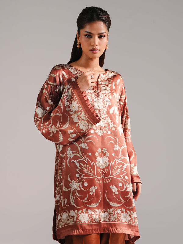 2 Piece - Printed Silk Suit