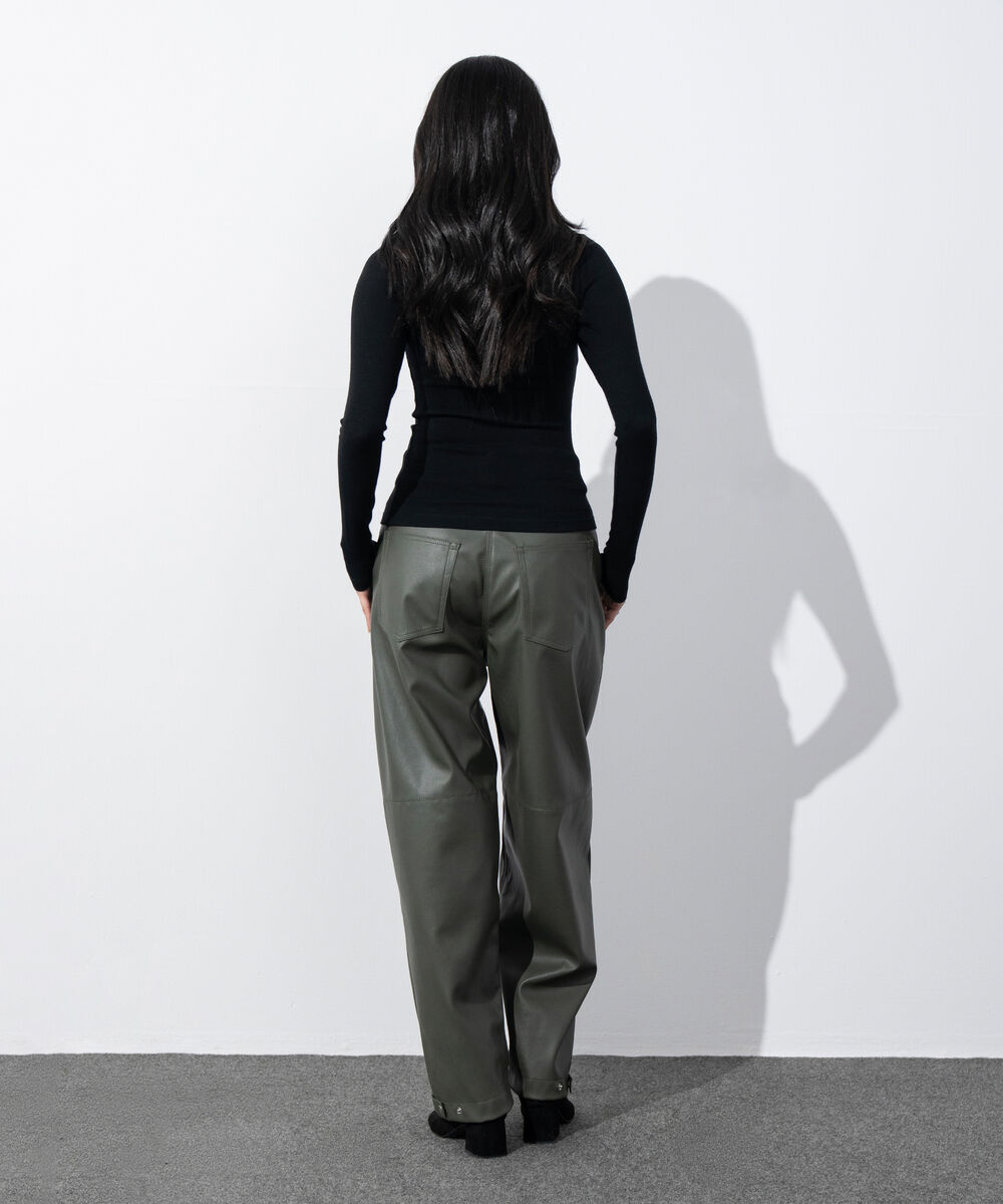 Women's Western Wear Black Slash Neck Rib Top