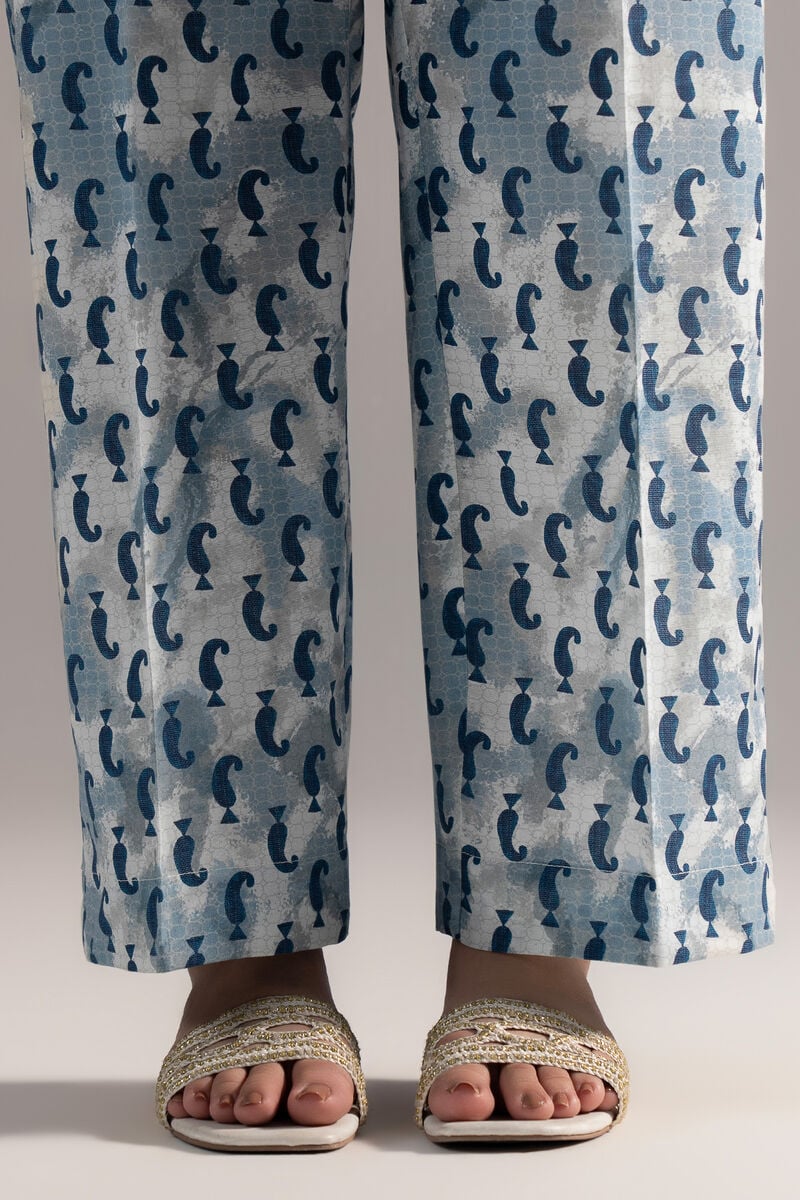 Printed Cambric Straight Pants