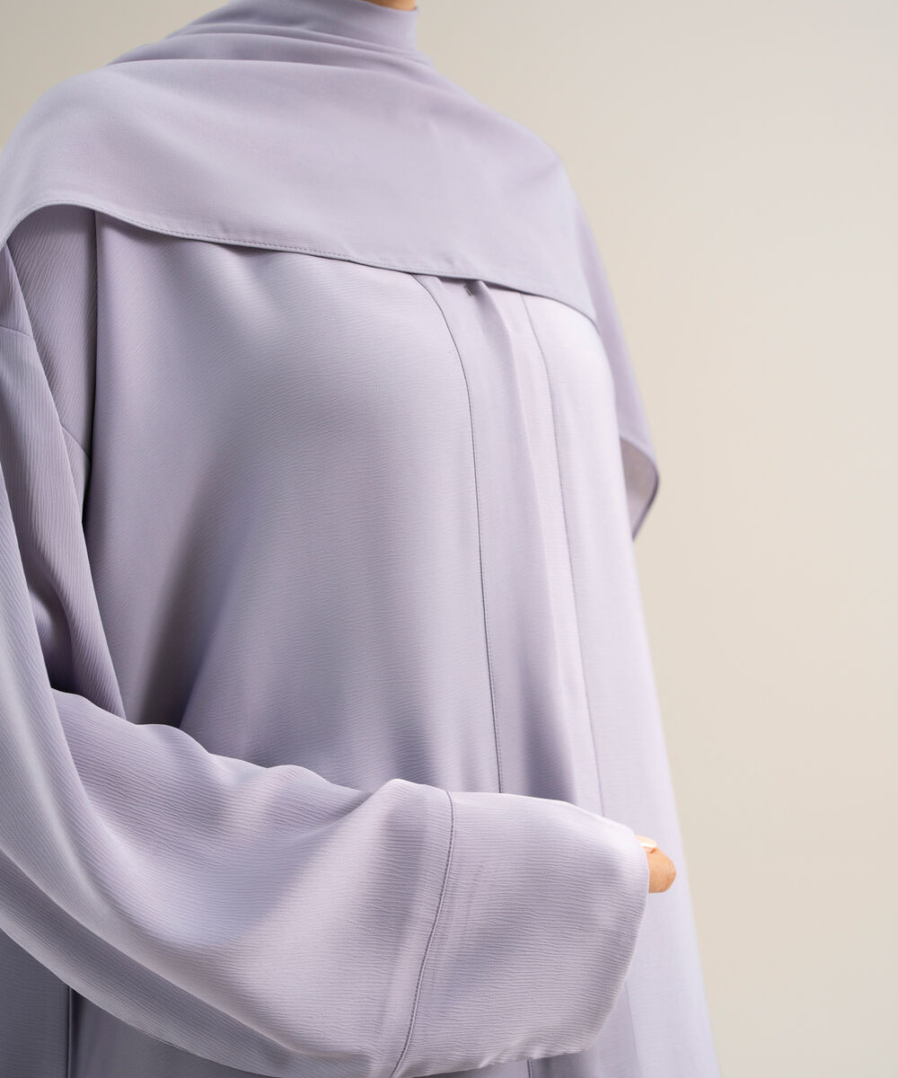 Women's Polyster Lilac Regular Abbaya Set