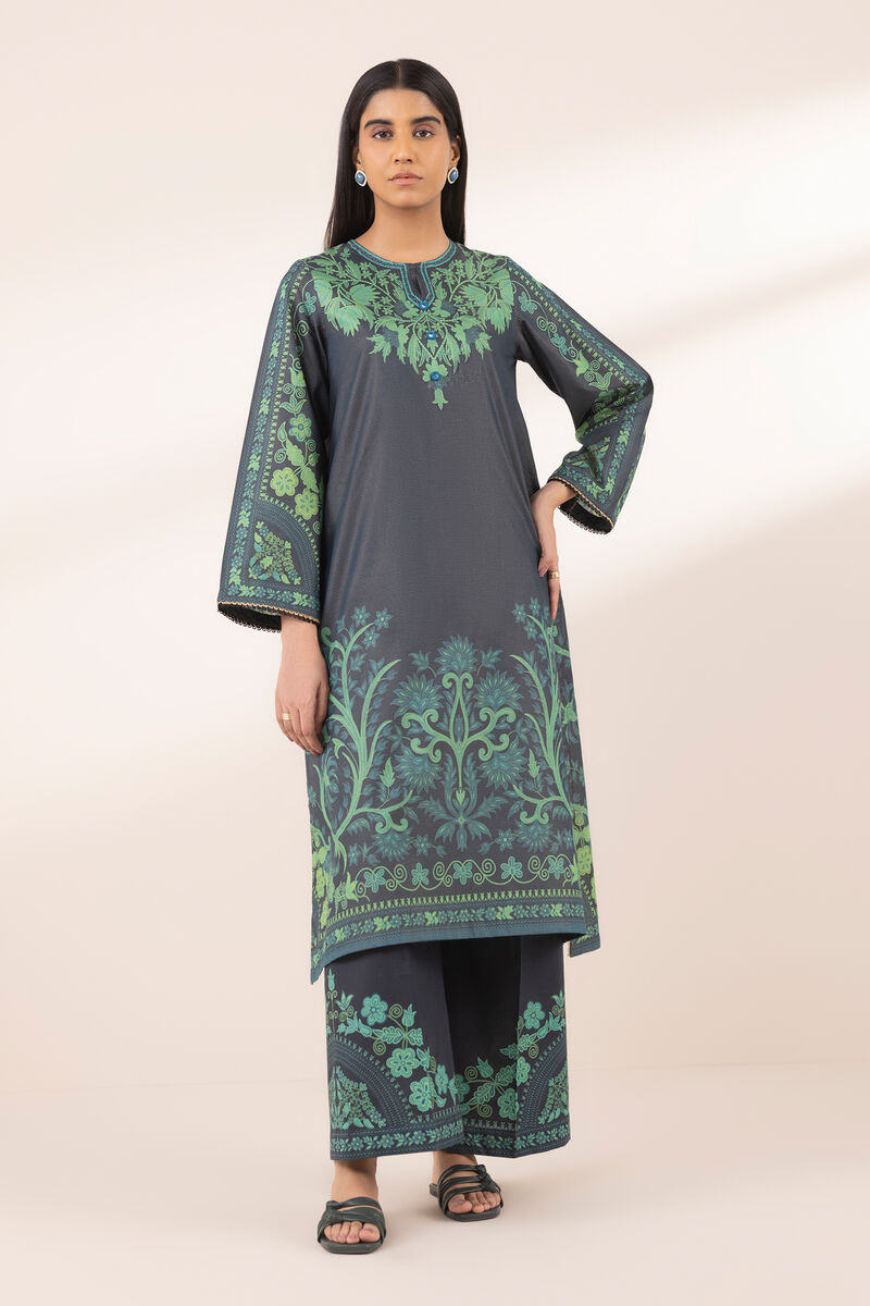 Printed Zari Lawn Shirt
