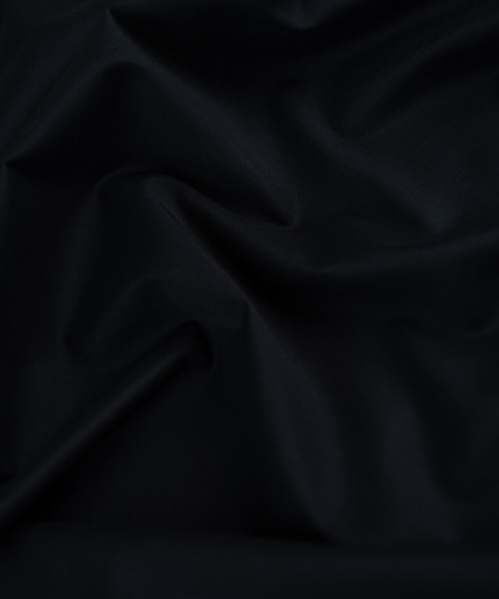Men's Unstitched Black Two Piece Premium Cotton Suit