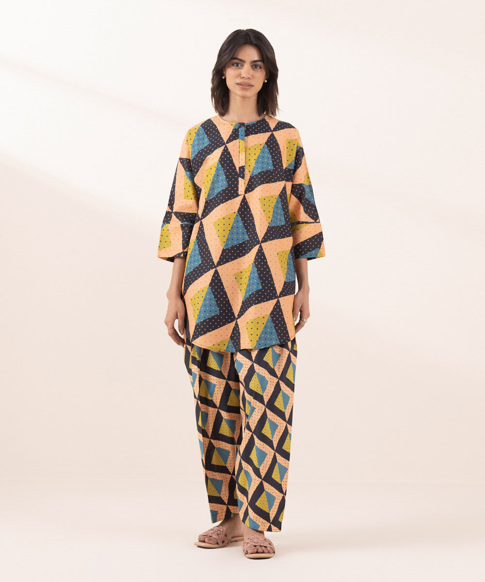 Women's RTW Lawn Multi Printed Boxy Shirt
