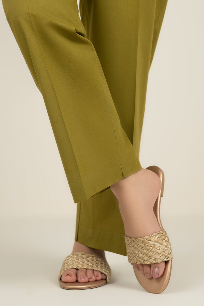 Solid Cambric Straight Pants