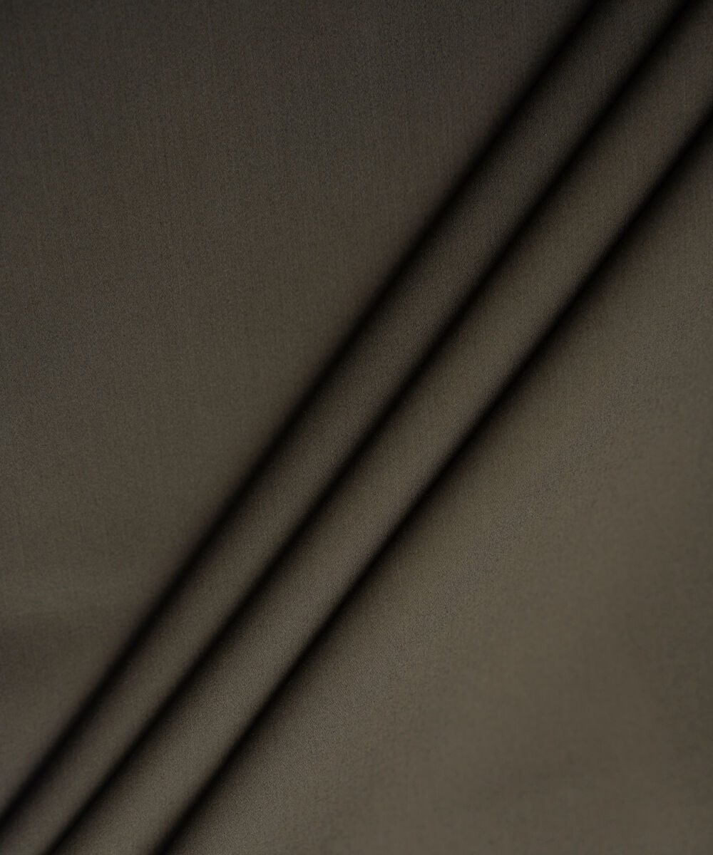 Men's Unstitched Two-Piece Premium Cotton Satin Charcoal Suit.