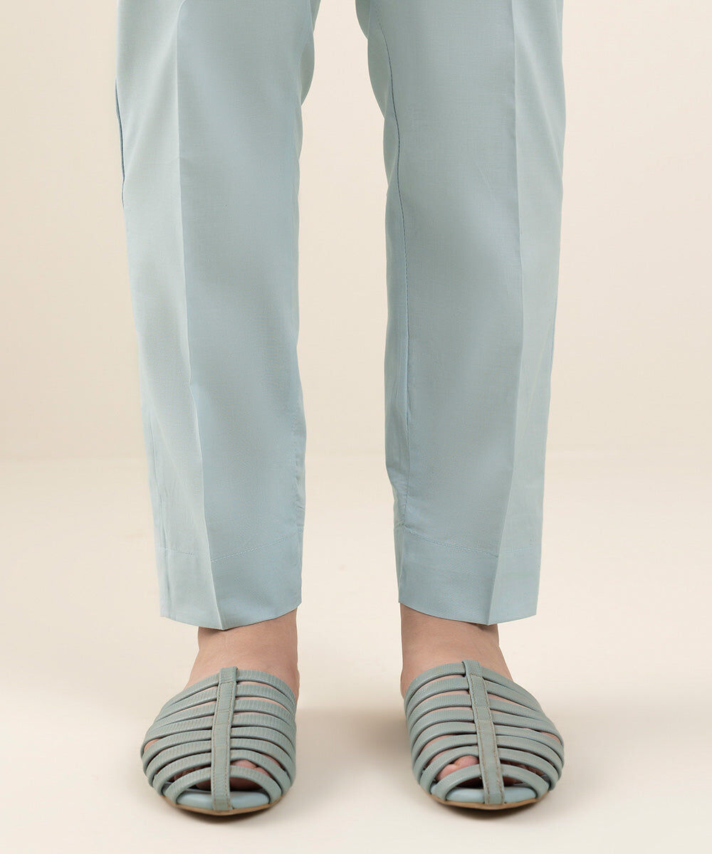 Women's Pret Cambric Blue Cigarette Pants