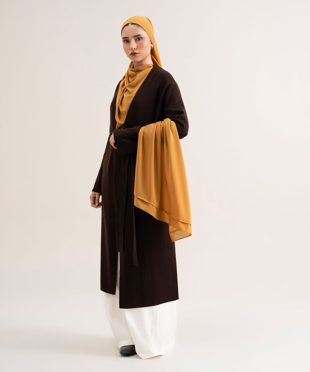 Women's Polyester Mustard Hijab