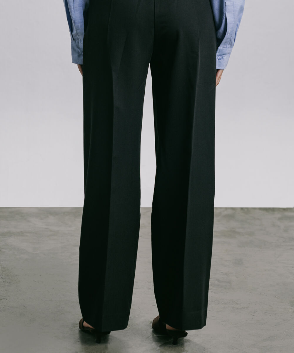 Women's Western Black Tailored Wide Leg Trousers