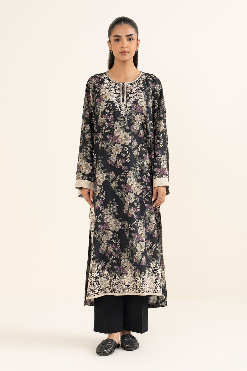 Embroidered Arabic Khaddar Shirt