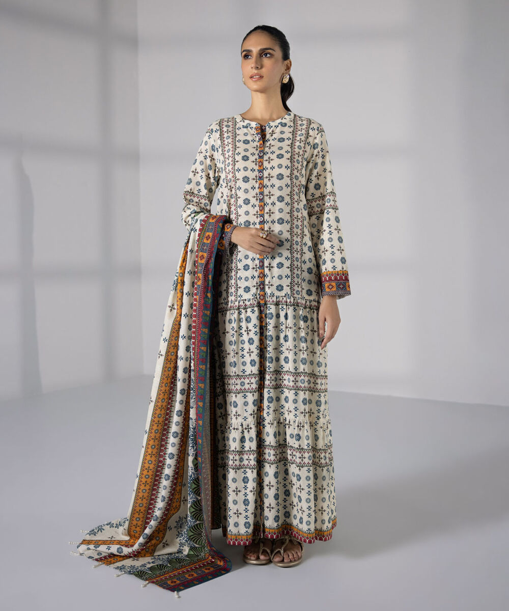 Ladies Khaddar Unstitched Shirt Dupatta