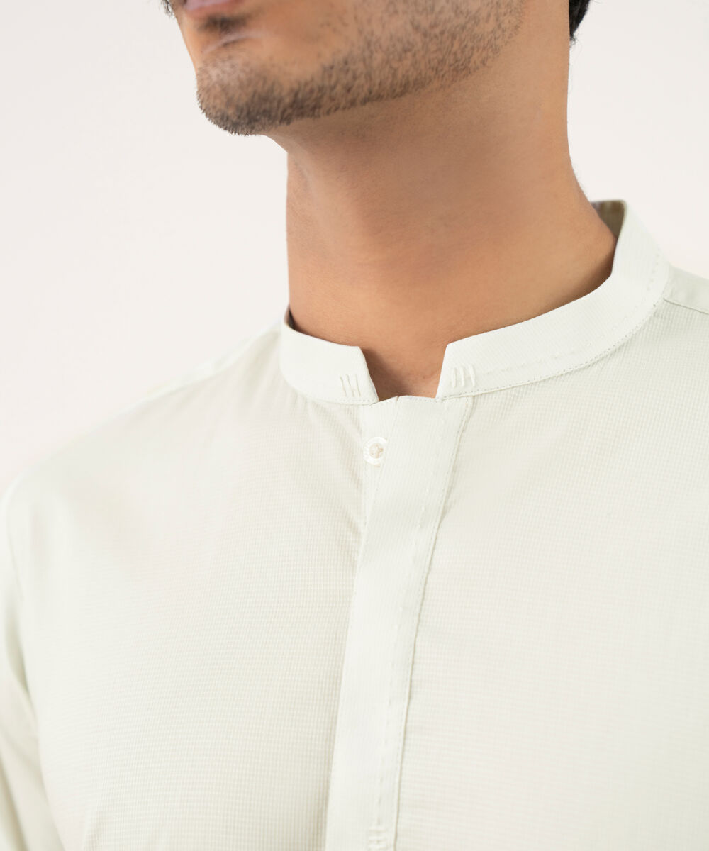 Men's 100% Cotton Plain Light Aqua Kurta Shalwar