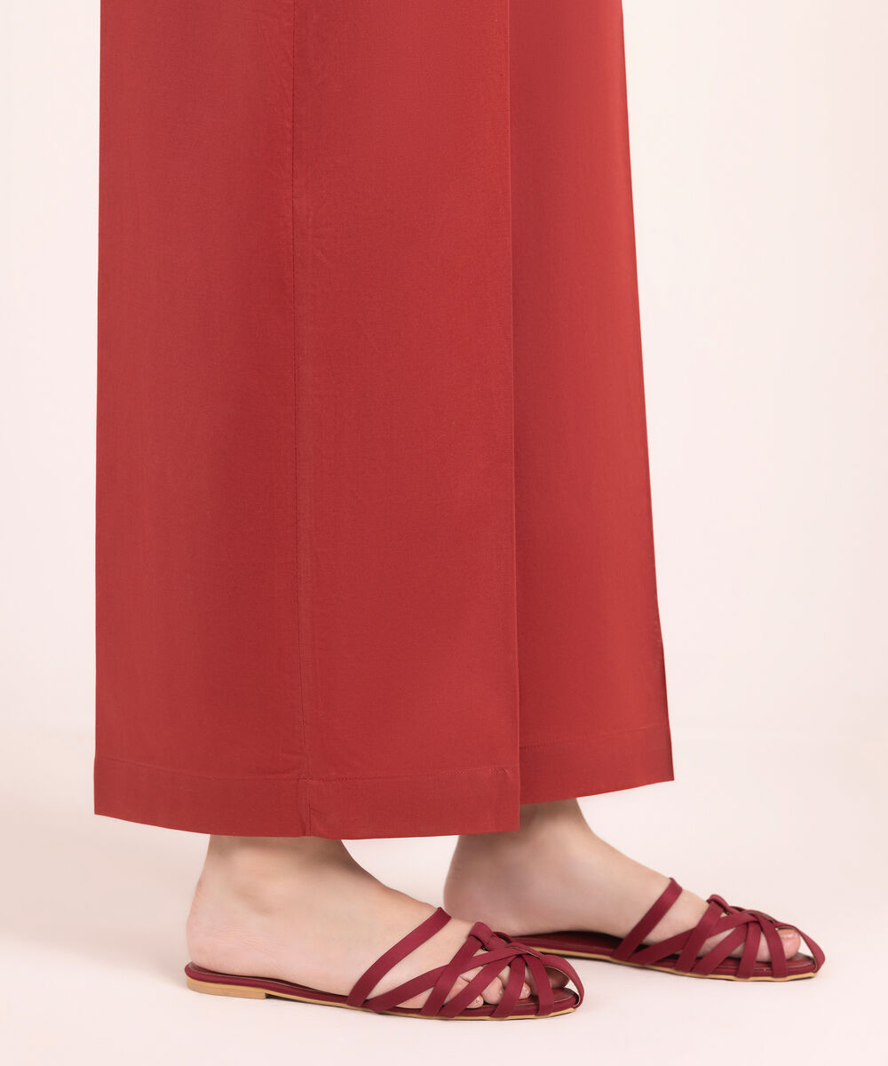 Women's RTW Multineps Solid Red Culottes