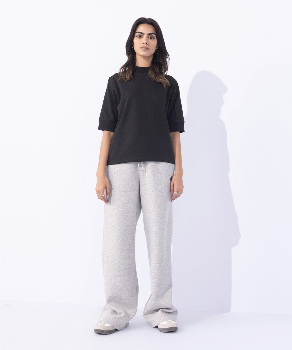 Woman - Black Heavy Weight Short Sleeve T-Shirt